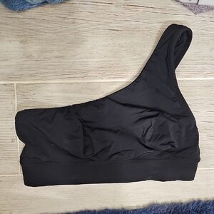Sleek Black Asymmetrical Bralette